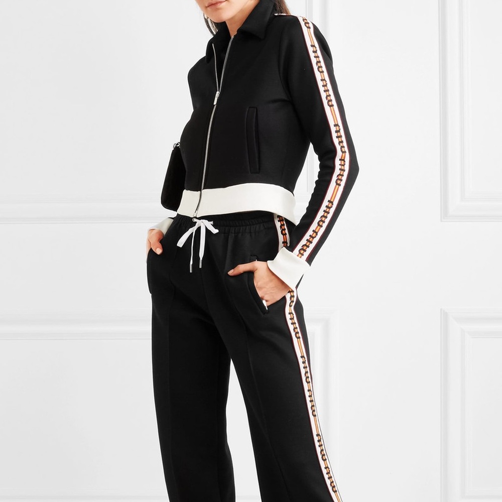 Miu Miu Striped Jersey Jacket and Trackpants